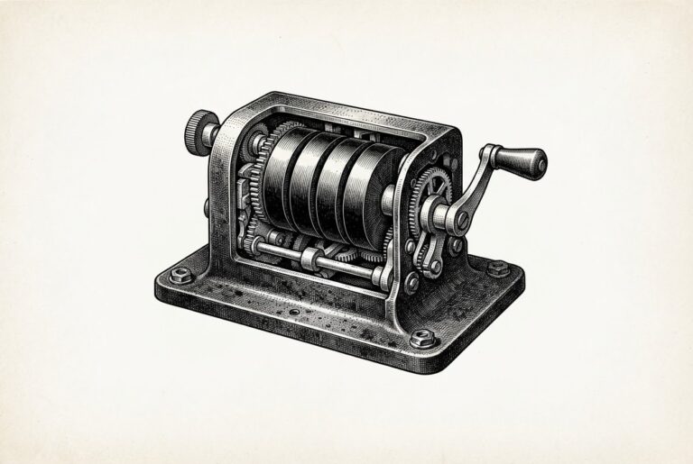 Victorian mechanical counter mechanism mounted alone on a cast-iron plate - the counting instrument that replaced licensing human seats with metering automated outcomes